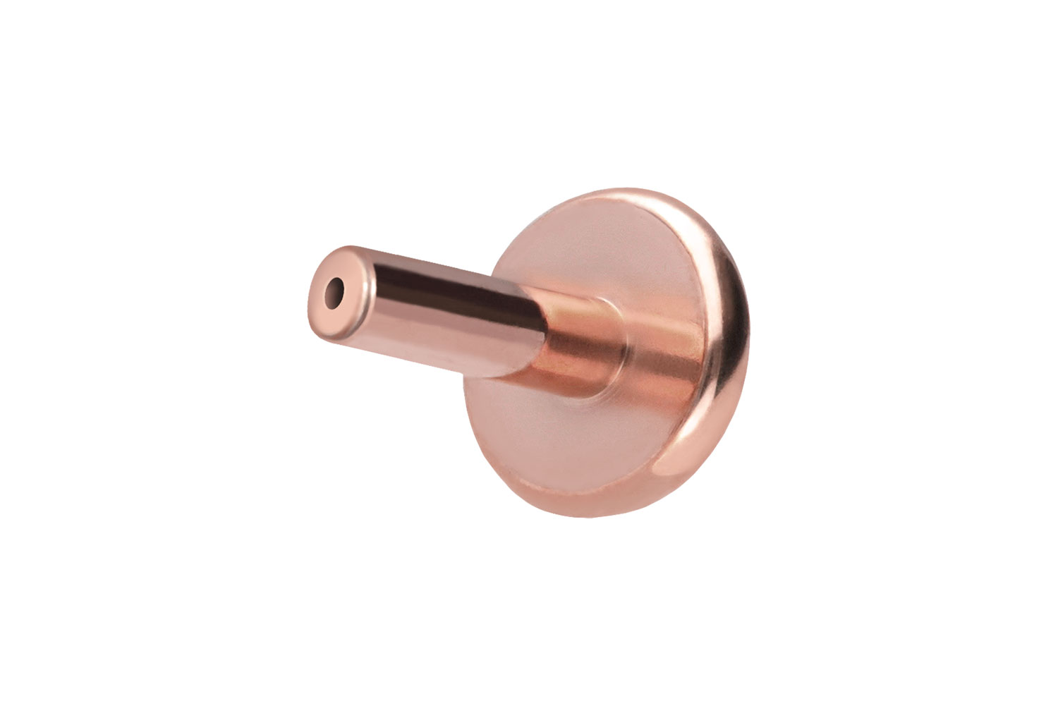 Titan Labret Piercing mit Push Fit ohne Kugel